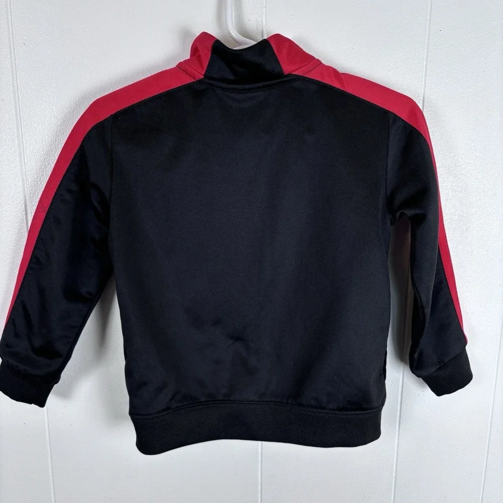 Nike Air Jordan Track‎ Jacket Toddler Size 24mo Black Red Full Zip Athletic